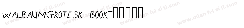 walbaumgrotesk book字体转换